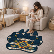 Custom Bear Paw Print Welcome Mat with Non Slip Backing