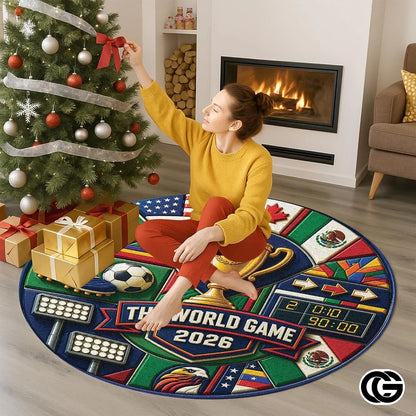Custom Soccer Championship Welcome Mat for Front Door and Entryway