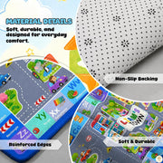 Personalized Road Map Welcome Mat with Custom Name and Town Detail