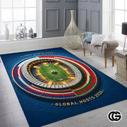 Personalized Soccer Doormat with Trophy and World Flags - D5