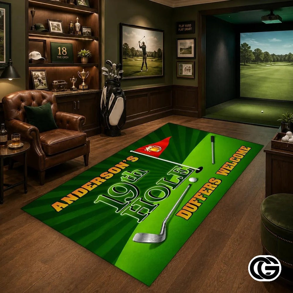 Custom Golf Welcome Mat for Front Door and Entryway