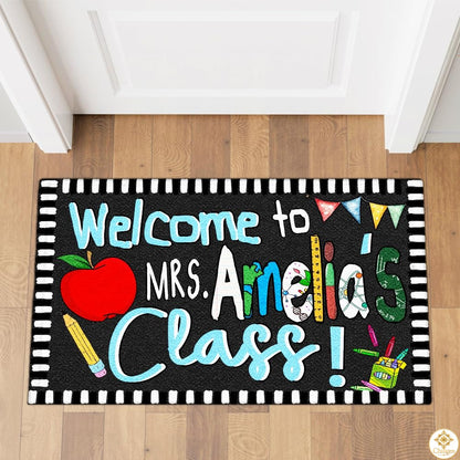 Custom Classroom Welcome Mat for Teachers and Students