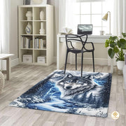 Custom Galaxy Wolves Welcome Mat for Kids Room and Entryway