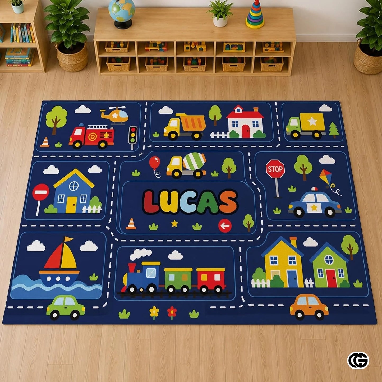 Personalized Welcome Doormat with Family Name and Address - Map 3