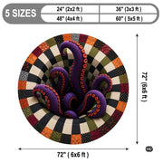 Personalized Halloween 3D Optical Illusion Ghost Round Rug (A05)