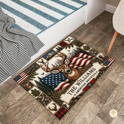 Personalized Hunting Welcome Mat with Custom Family Name