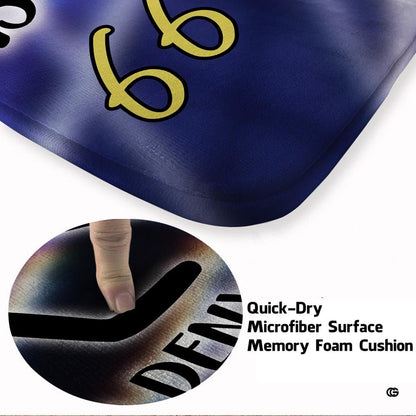 Soft low-pile microfiber surface texture on hockey goalie defense sports rug - thumbnail image 3 of 7
