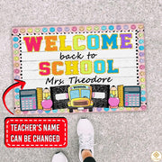 Custom Classroom Welcome Mat for Teachers and School