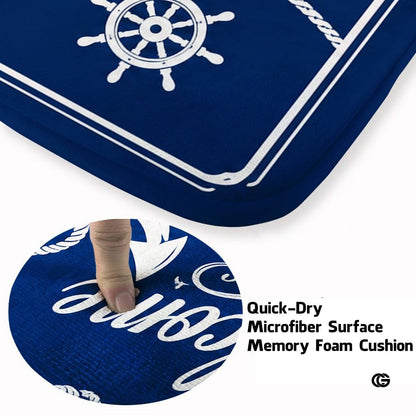 Custom Boat Rug, Personalized Welcome Aboard Mat with Boat Name, Nautical Area Rug for Deck, Entryway or Floor, Anchor Marine Decor, Boating Gift (Boat Rug 07)