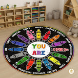 Custom Feelings Wheel Welcome Mat for Classroom and Office