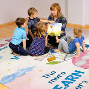Custom Welcome Mat with Notebook Style and Teacher Name