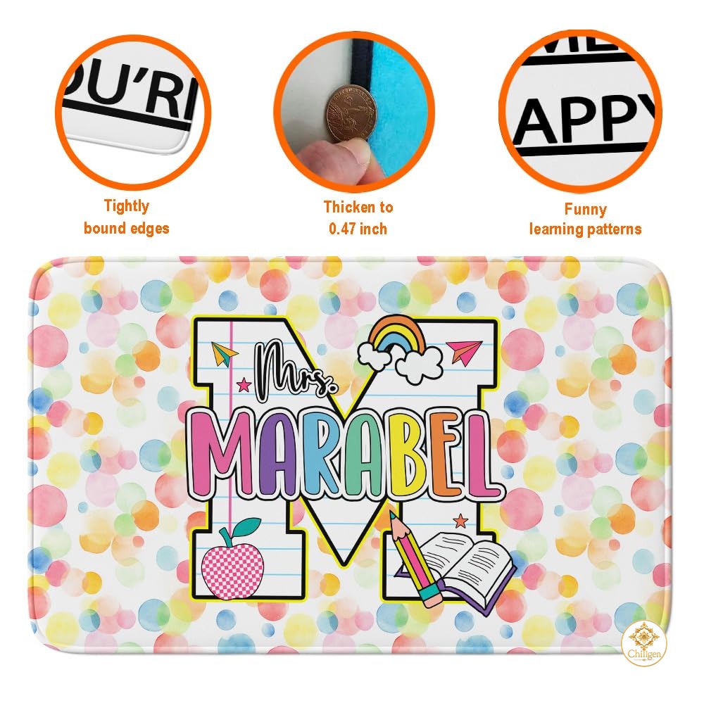 Custom Composition Notebook Classroom Rug for Kids and Boys - Alphabet Letter / 2' x 3' (Rectangular)