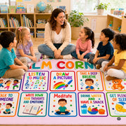 Personalized Calming Corner Rug for Classroom, Custom Teacher Name Reading Corner Rug, Emotions Feelings Carpet, Soft Fluffy Calm Corner Decor for School Reading Nook (Calming Corner)