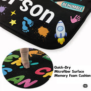 Custom Handprints Welcome Mat with Colorful Design and Text - Artist-02