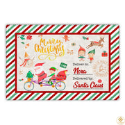 Personalized Christmas Doormat with Custom Family Name and Text