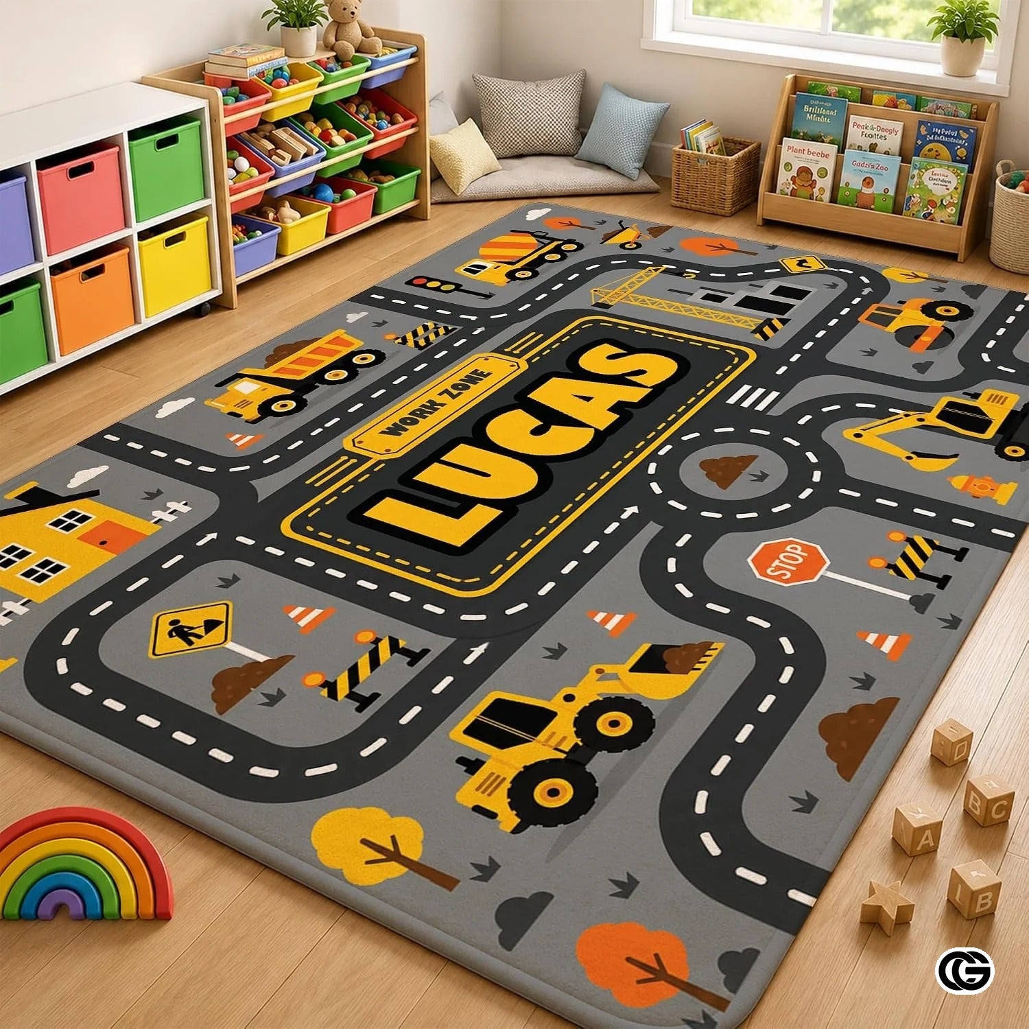 Custom Road Map Welcoming Doormat with City Streets