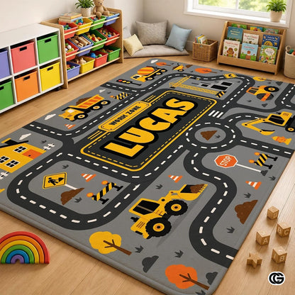 Custom Road Map Welcoming Doormat with City Streets