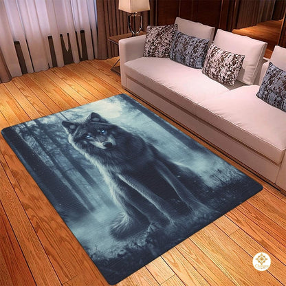 Custom Galaxy Wolves Rug for Boy Room and Bedroom
