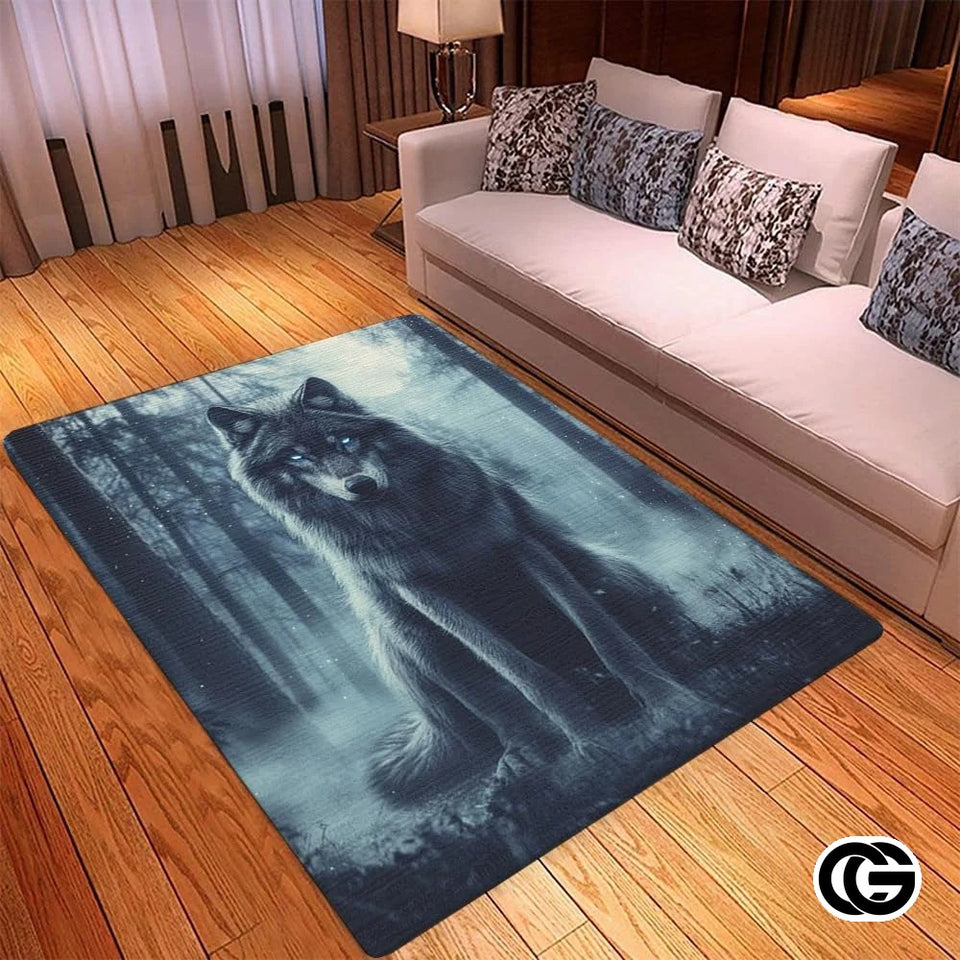 Custom Galaxy Wolves Rug for Boy Room and Bedroom