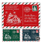 Personalized Christmas Doormat with Custom Family Name and Text