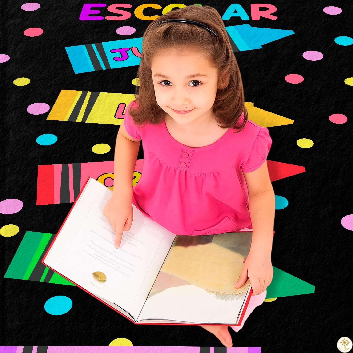 Custom ABC Spanish Educational Rug with Alphabet and Numbers