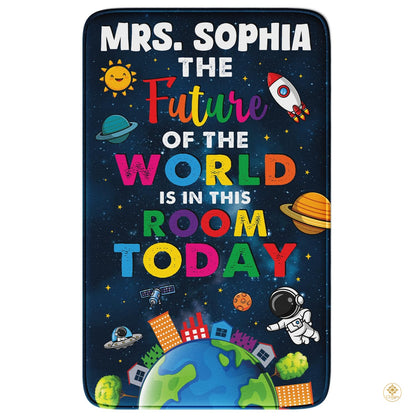 Personalized Composition Notebook Welcome Doormat with Teacher Name