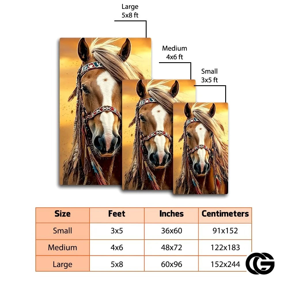 Custom Running Horse Doormat with Non Slip Backing - Horse-ds21