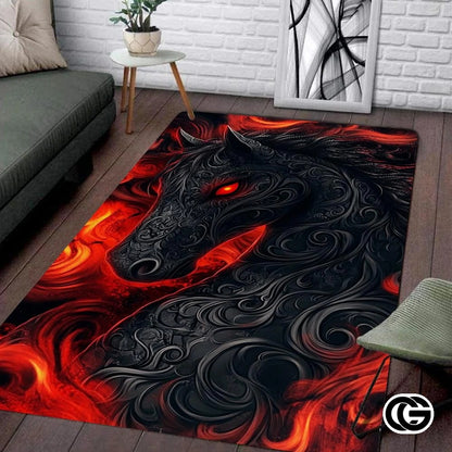 Custom Western Running Horse Door Mat for Entryway and Living Room - Horse-ds07