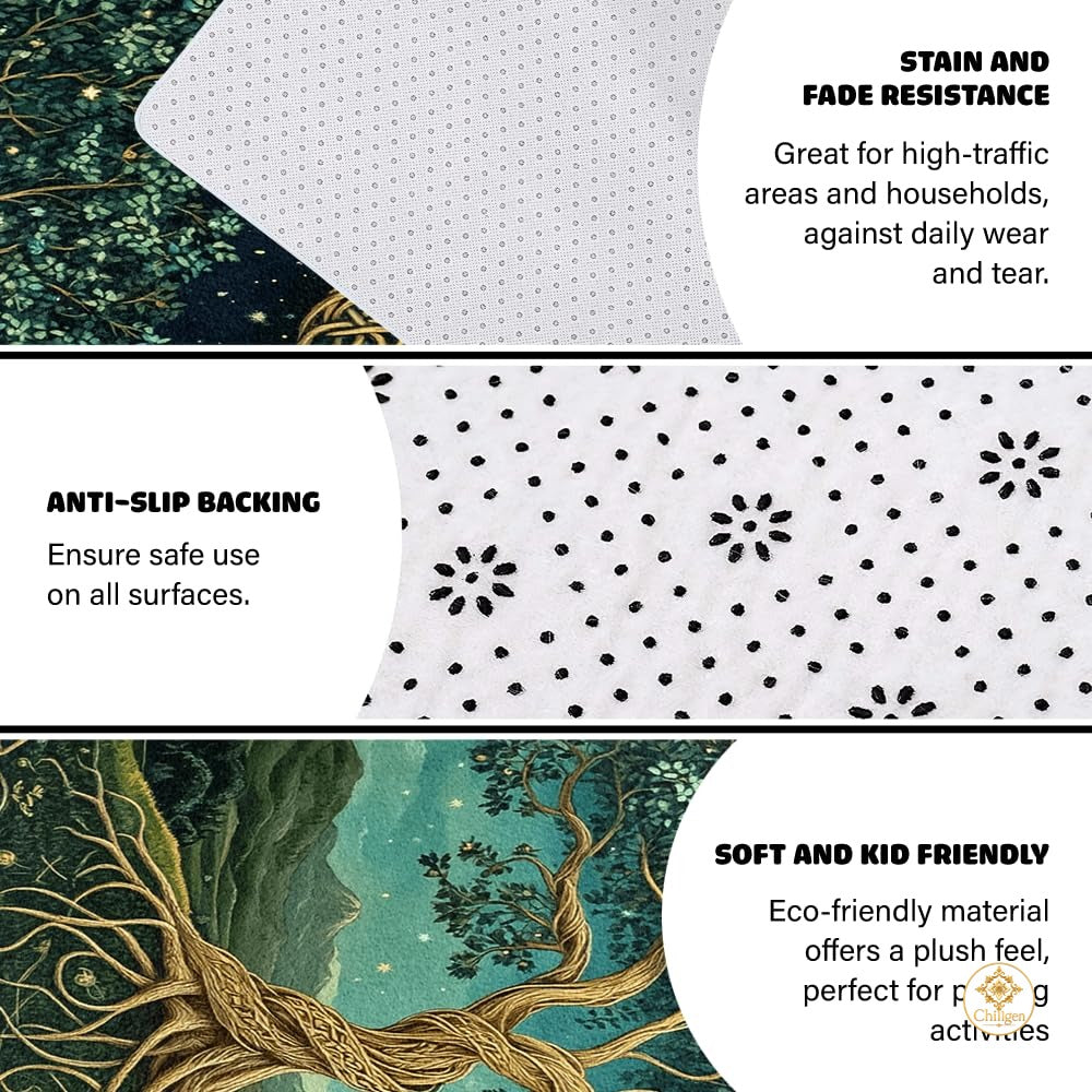 Custom Tree of Life Welcome Mat with Non Slip Backing