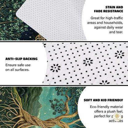 Custom Tree of Life Welcome Mat with Non Slip Backing