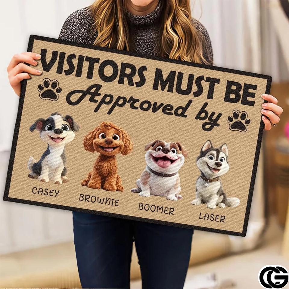 Personalized Dog Doormat with Custom Photo and Name