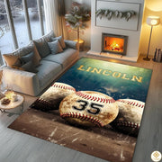 Baseball Area Rug