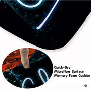 Close up texture detail showing soft pile surface and stitching of basketball area rug. - thumbnail image 3 of 7