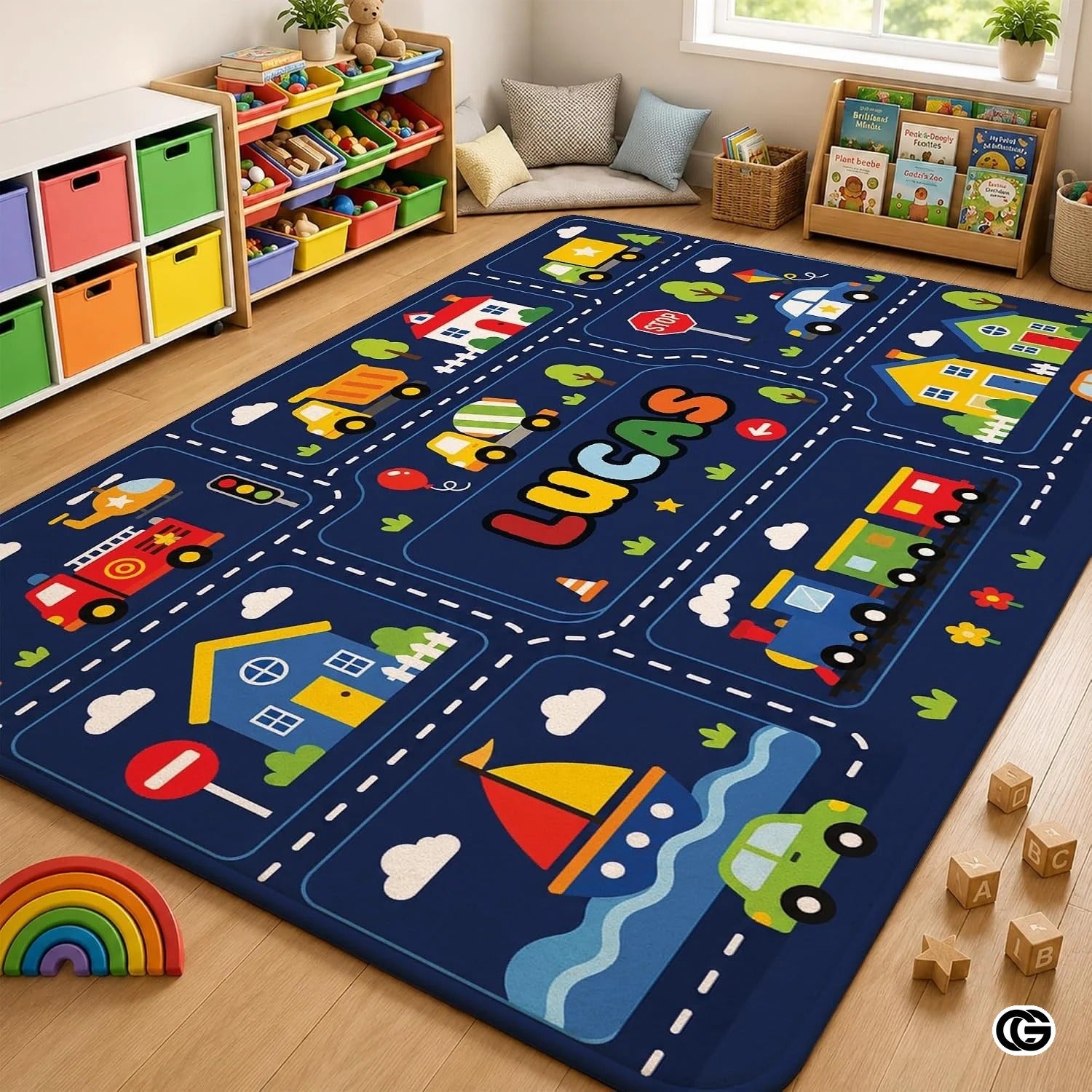 Personalized Welcome Doormat with Family Name and Address - Map 3