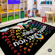 Custom Reading Rug for Classroom and Library - Butterflies