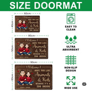 Personalized Family Couple Doormat, Custom Couple Husband Wife Doormat Gift, Outdoor Front Door Rug on Birthday, Christmas, Anniversaries, Valentine's Day for Him Her Woman (S2)