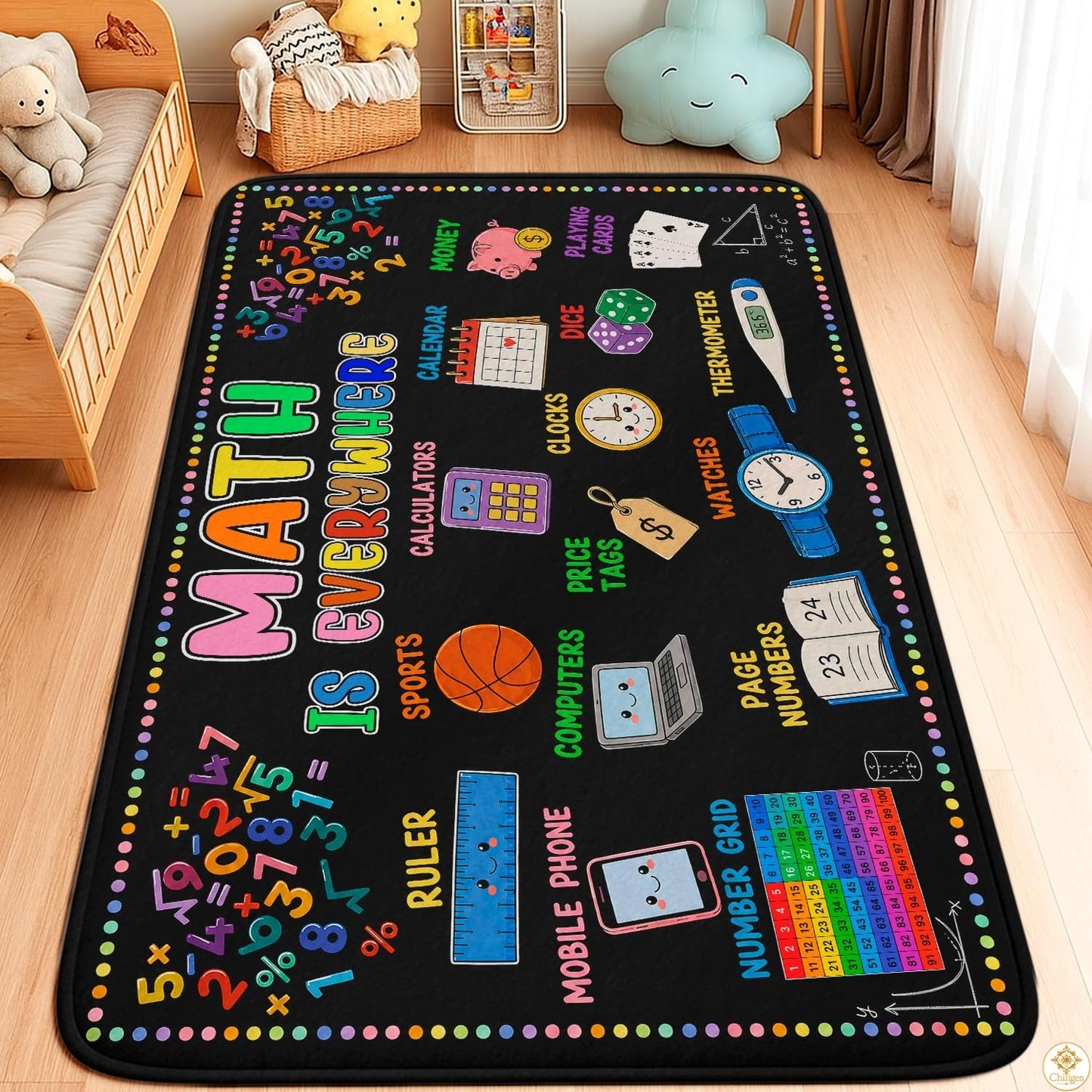 Custom Math Area Rug