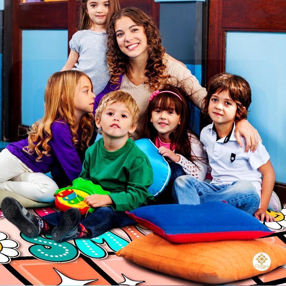 Custom Composition Notebook Classroom Rug for Kids