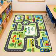 Custom Road Map Area Rug