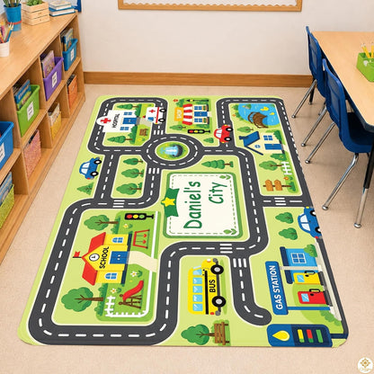 Custom Road Map Area Rug