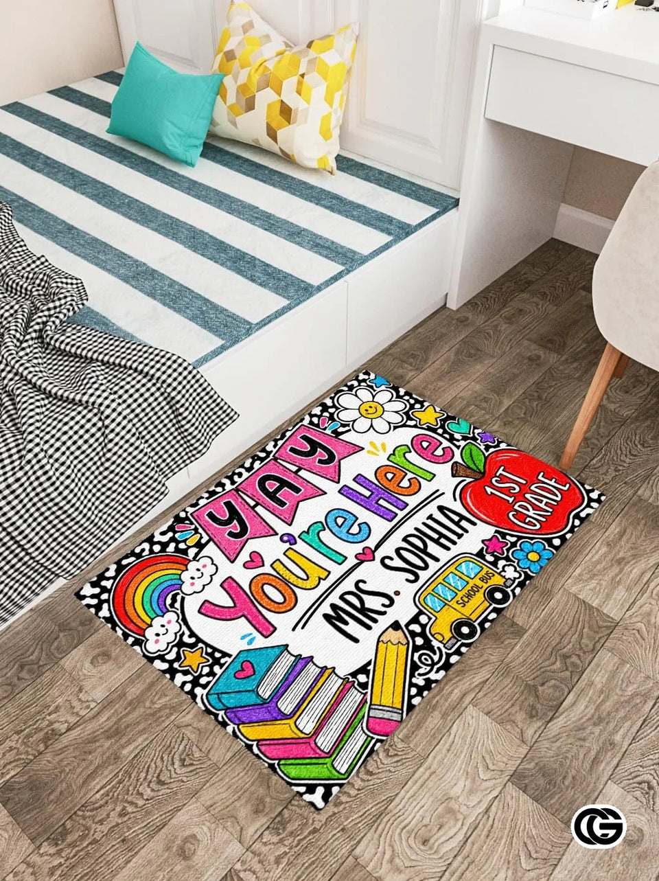 Personalized Classroom Doormat with Custom Teacher Name