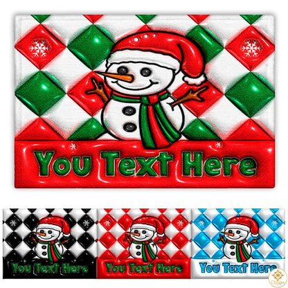 Personalized Christmas Doormat with Family Name and Address