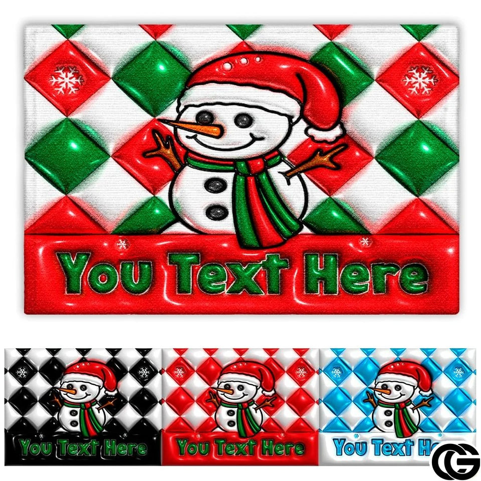 Personalized Christmas Doormat with Family Name and Address