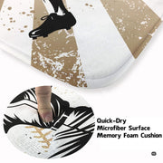 Living room floor styling showcasing retro baseball pitcher area rug with neutral furniture. - thumbnail image 3 of 7