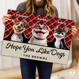 Personalized Dog Welcome Mat with Custom Pet Name