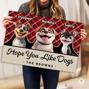 Personalized Dog Welcome Mat with Custom Pet Name
