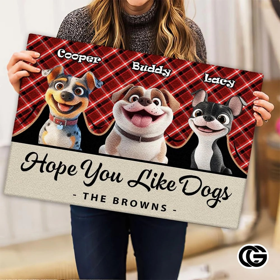 Personalized Dog Welcome Mat with Custom Pet Name