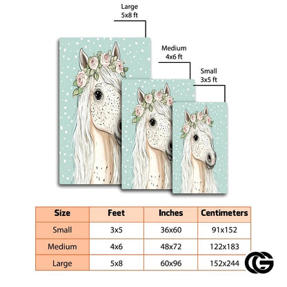 Custom Running Horse Welcome Mat for Living Room and Bedroom