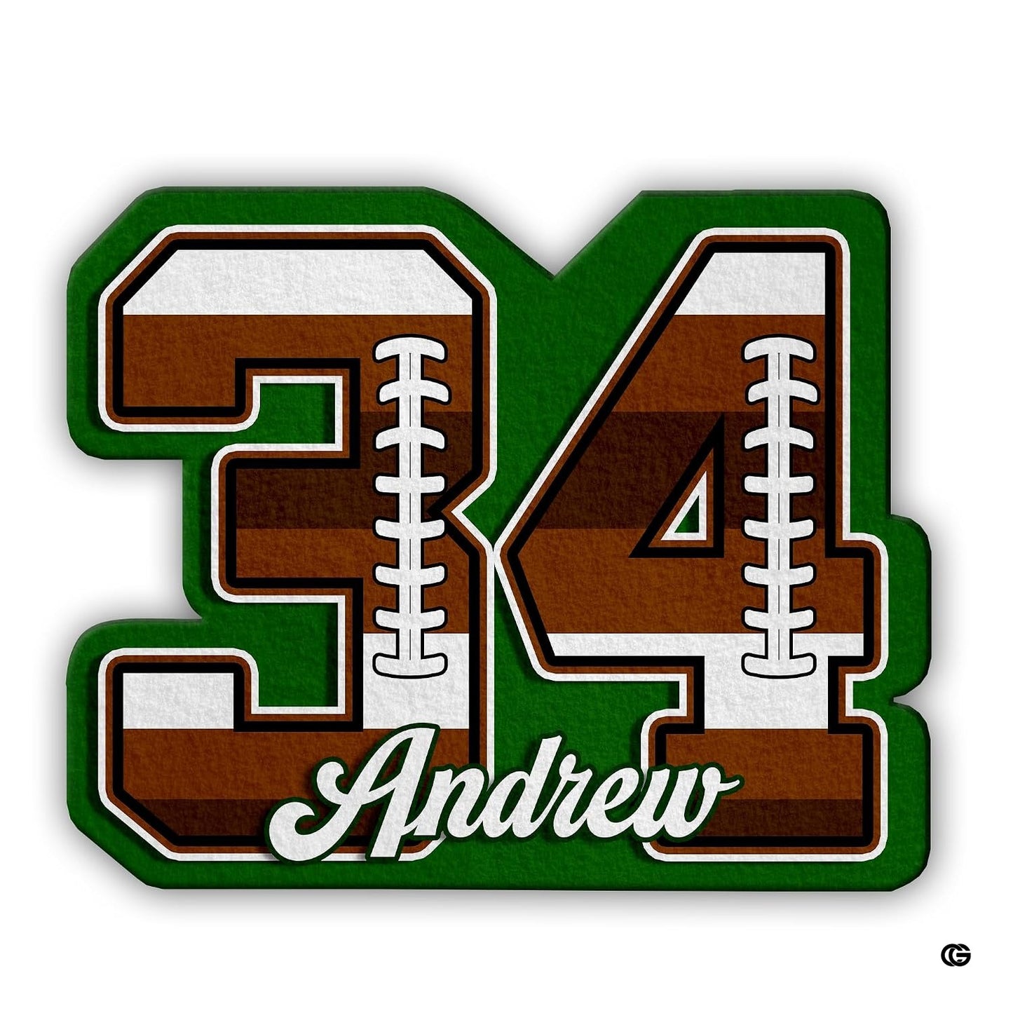 Personalized Football Shaped Rug, Non-Slip Washable Sport Carpet (A05)