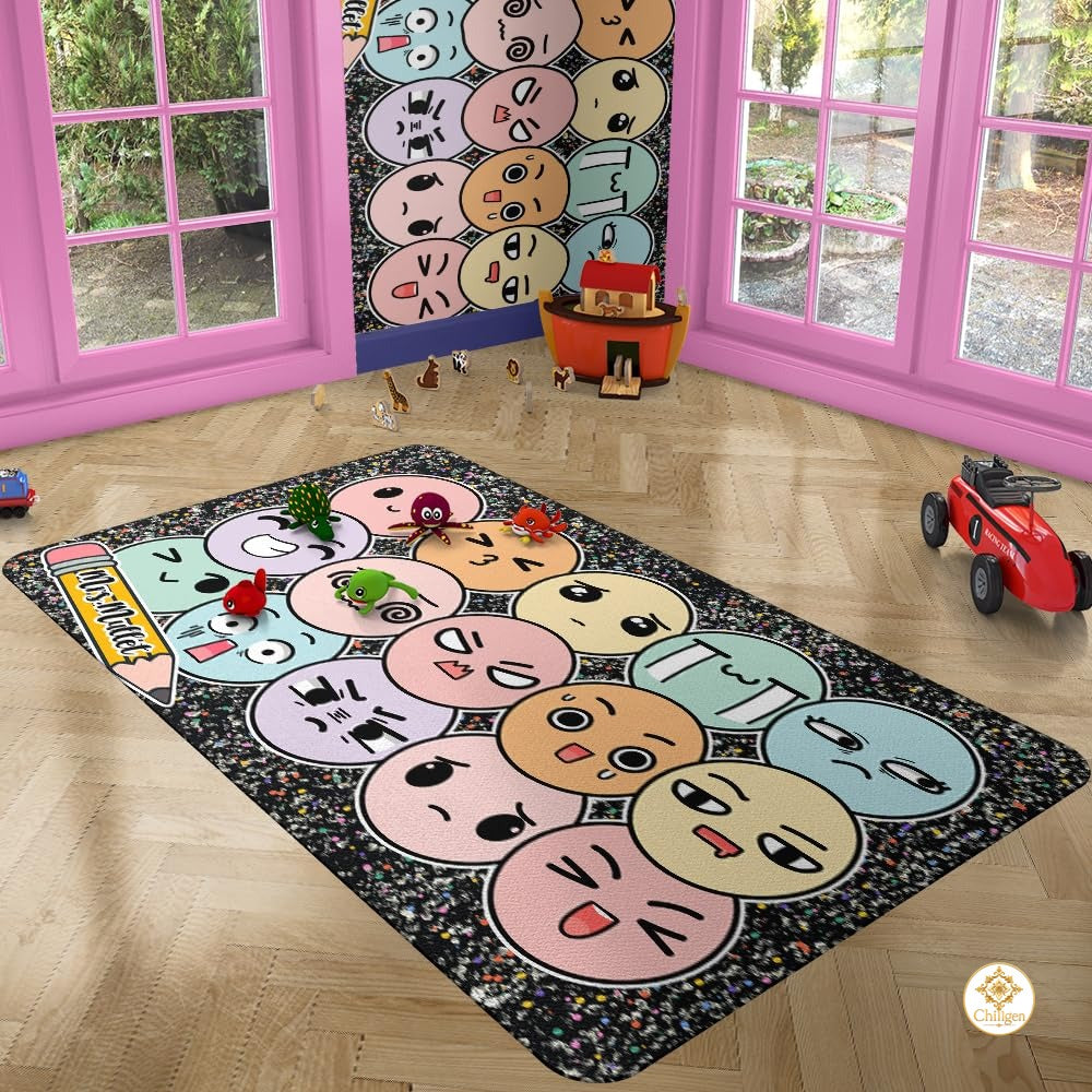 Custom Composition Notebook Rug for Classroom and Kids